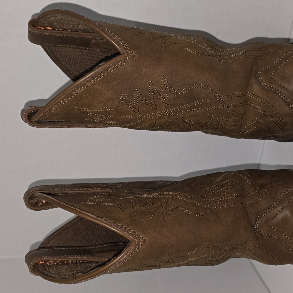 Justin Men's Brown Cowboy Boots Size 9.5D Style JB1100 - Picture 10 of 15